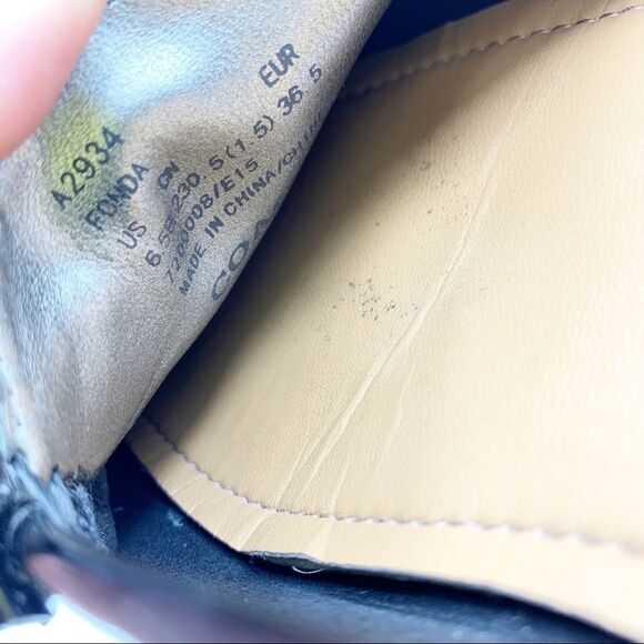 Coach Black Fonda Black Suede and Patent Leather Loafers Flats Driving Moc 6.5 - Picture 11 of 16